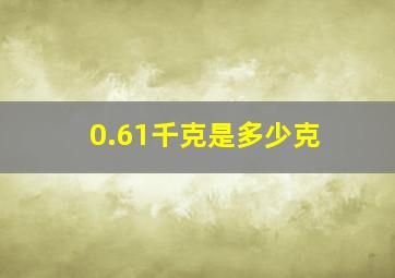 0.61千克是多少克