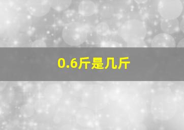 0.6斤是几斤