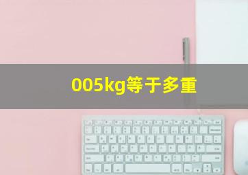 005kg等于多重