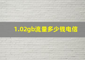 1.02gb流量多少钱电信