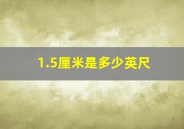 1.5厘米是多少英尺