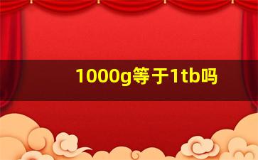 1000g等于1tb吗