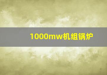 1000mw机组锅炉