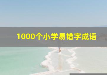 1000个小学易错字成语