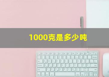 1000克是多少吨