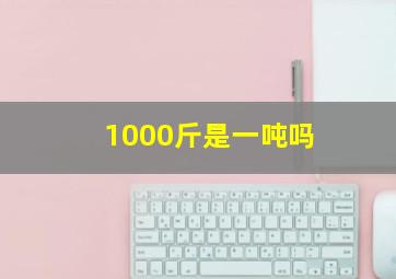 1000斤是一吨吗