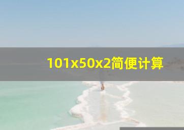 101x50x2简便计算