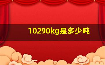 10290kg是多少吨