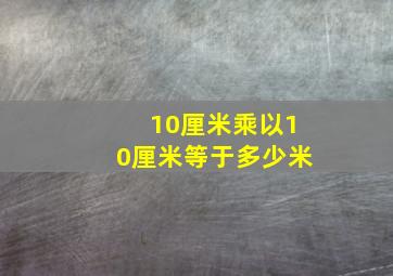 10厘米乘以10厘米等于多少米