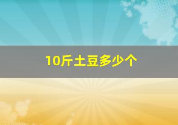 10斤土豆多少个