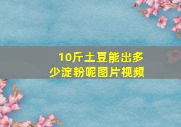 10斤土豆能出多少淀粉呢图片视频