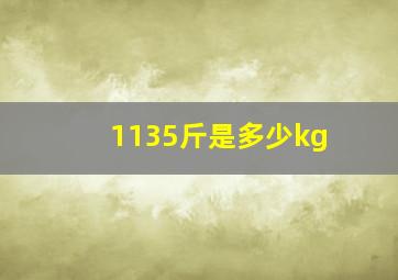 1135斤是多少kg