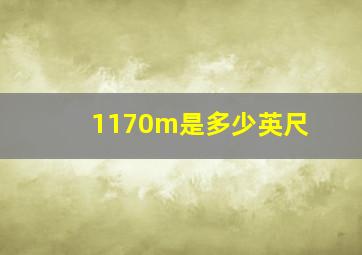 1170m是多少英尺