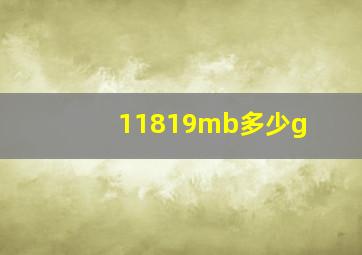 11819mb多少g