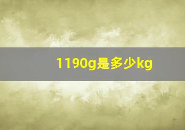 1190g是多少kg