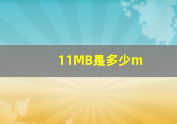 11MB是多少m