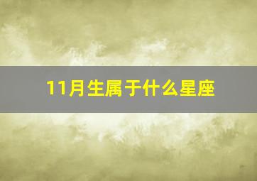 11月生属于什么星座