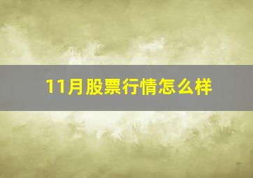 11月股票行情怎么样