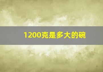 1200克是多大的碗