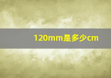 120mm是多少cm