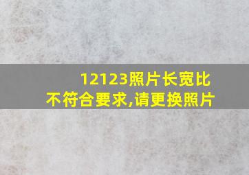 12123照片长宽比不符合要求,请更换照片