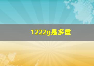 1222g是多重