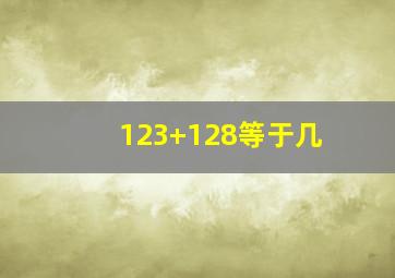 123+128等于几