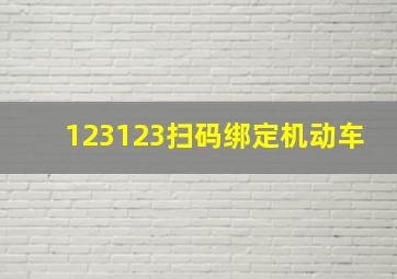 123123扫码绑定机动车