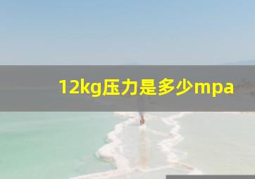 12kg压力是多少mpa