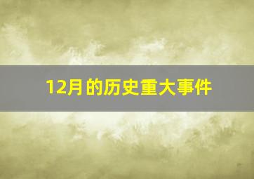 12月的历史重大事件