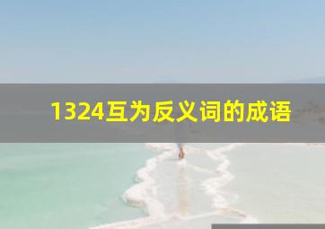 1324互为反义词的成语