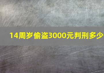 14周岁偷盗3000元判刑多少