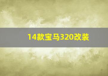 14款宝马320改装