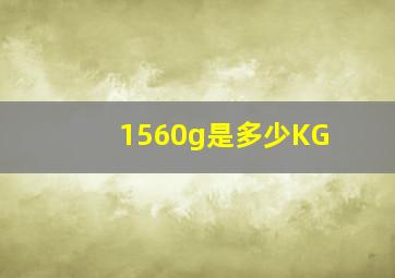 1560g是多少KG