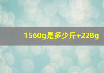 1560g是多少斤+228g