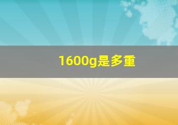 1600g是多重