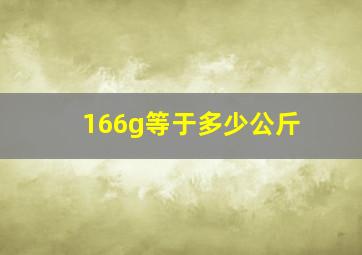 166g等于多少公斤