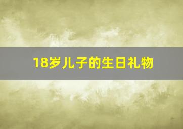 18岁儿子的生日礼物