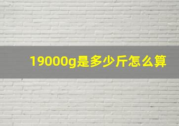 19000g是多少斤怎么算