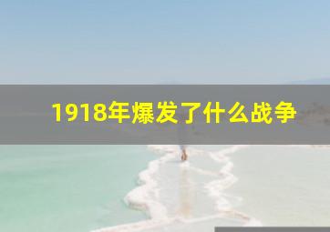 1918年爆发了什么战争