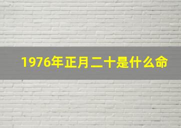 1976年正月二十是什么命