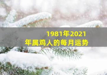 1981年2021年属鸡人的每月运势