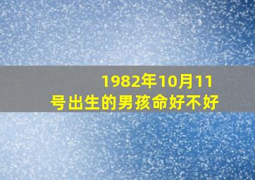 1982年10月11号出生的男孩命好不好