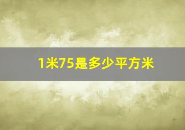 1米75是多少平方米