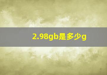 2.98gb是多少g