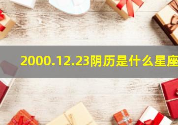 2000.12.23阴历是什么星座