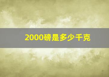 2000磅是多少千克