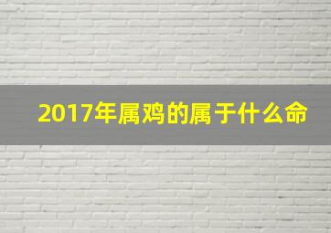 2017年属鸡的属于什么命