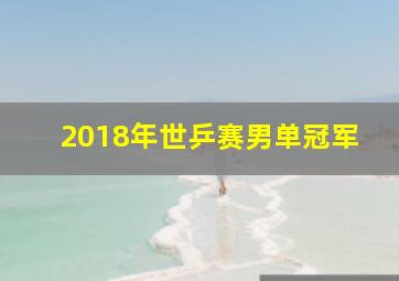 2018年世乒赛男单冠军