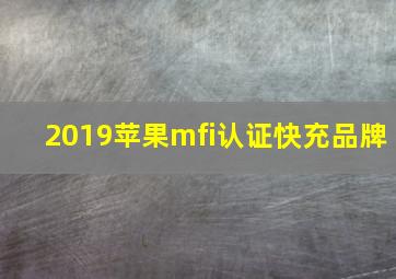 2019苹果mfi认证快充品牌